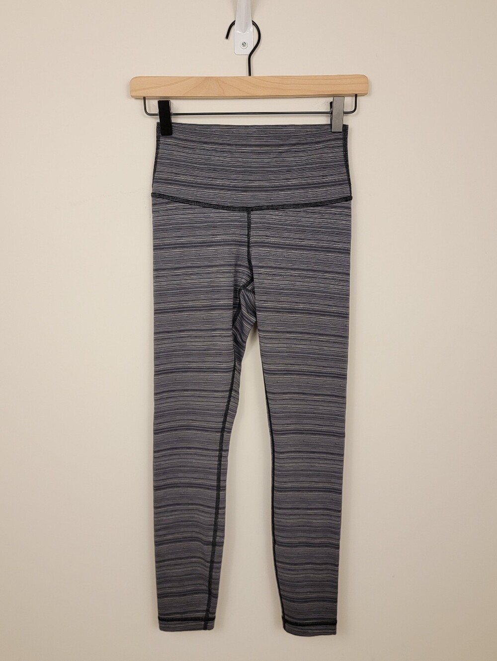 Lululemon High Times Pant Luxtreme Cyber Stripe Deep Coal Black Size 4